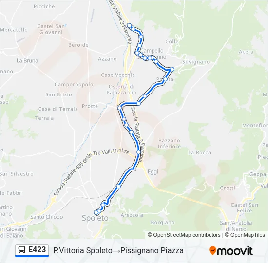 E423 Bus Line Map