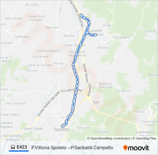E423 Bus Line Map