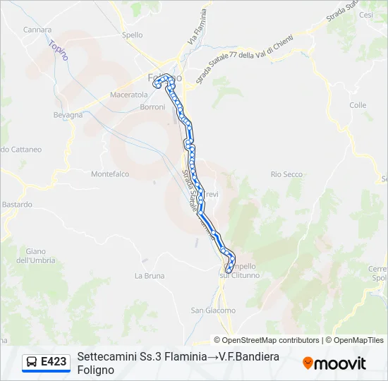 E423 Bus Line Map