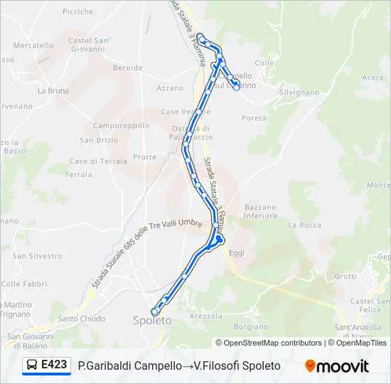 E423 Bus Line Map