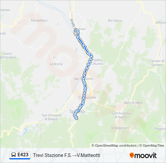 E423 Bus Line Map