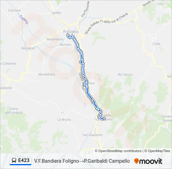 E423 Bus Line Map