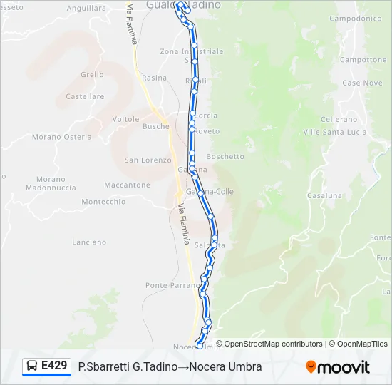 E429 Bus Line Map