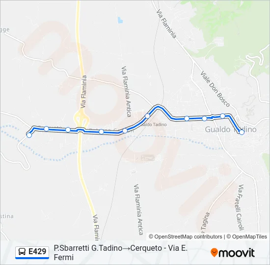 E429 Bus Line Map