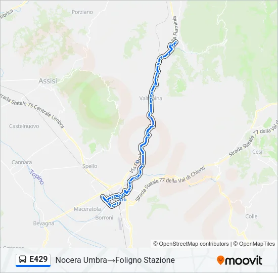 E429 Bus Line Map