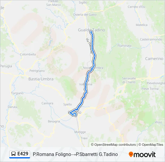E429 Bus Line Map