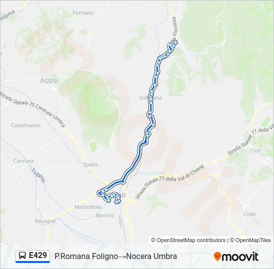 E429 Bus Line Map