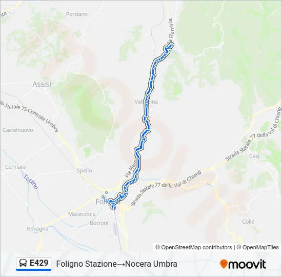 E429 Bus Line Map