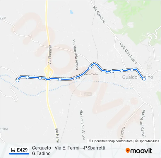 E429 Bus Line Map