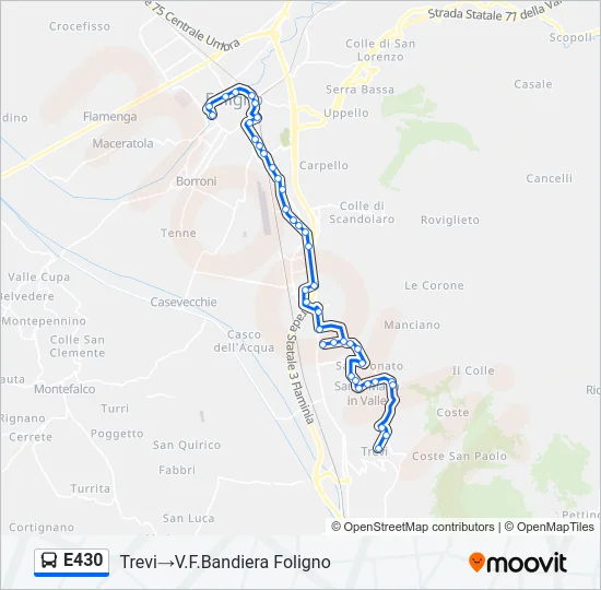 E430 Bus Line Map