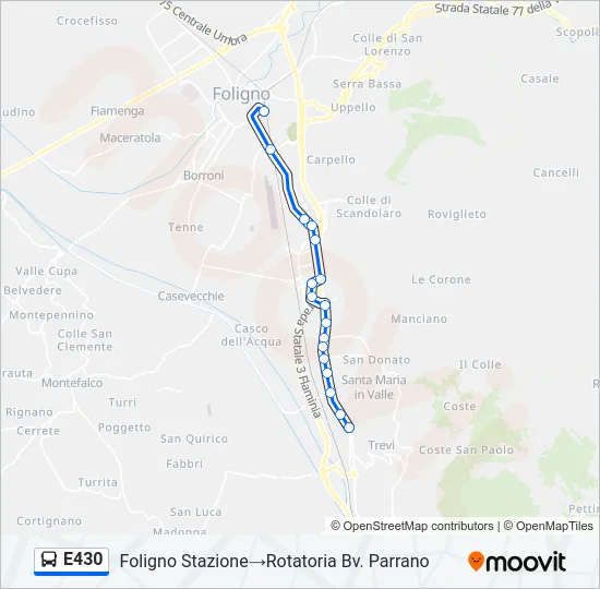 E430 Bus Line Map