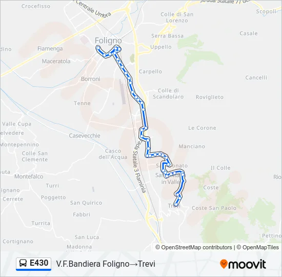 E430 Bus Line Map