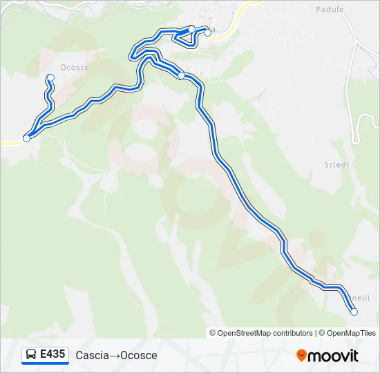 E435 Bus Line Map
