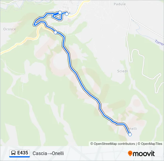 E435 Bus Line Map