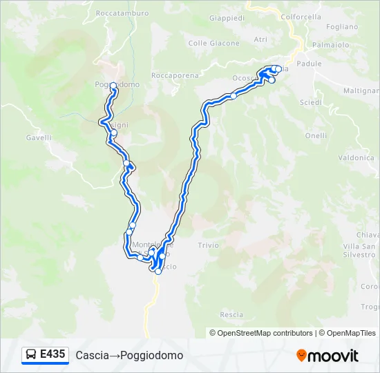 E435 Bus Line Map