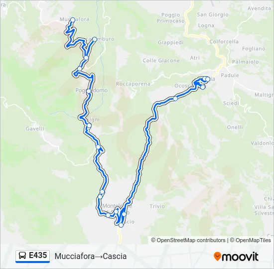 E435 Bus Line Map