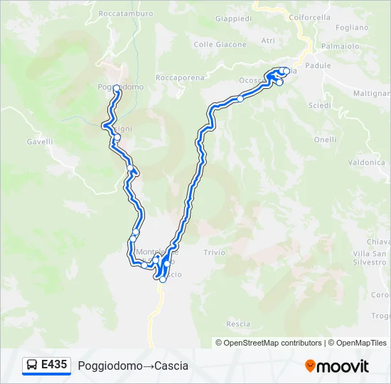 E435 Bus Line Map