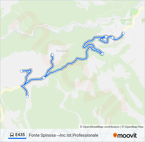 E435 Bus Line Map