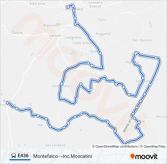 E436 Bus Line Map