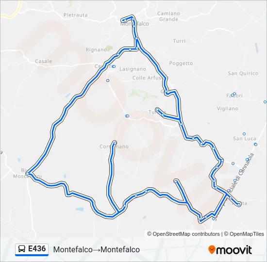 E436 Bus Line Map