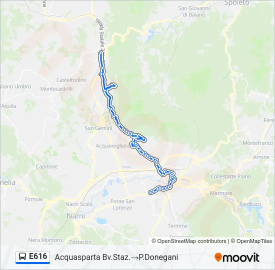 E616 Bus Line Map