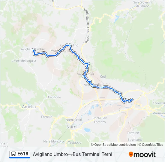 E618 Bus Line Map
