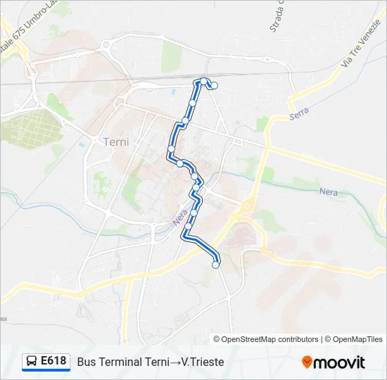 E618 Bus Line Map