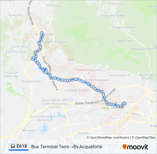 E618 Bus Line Map