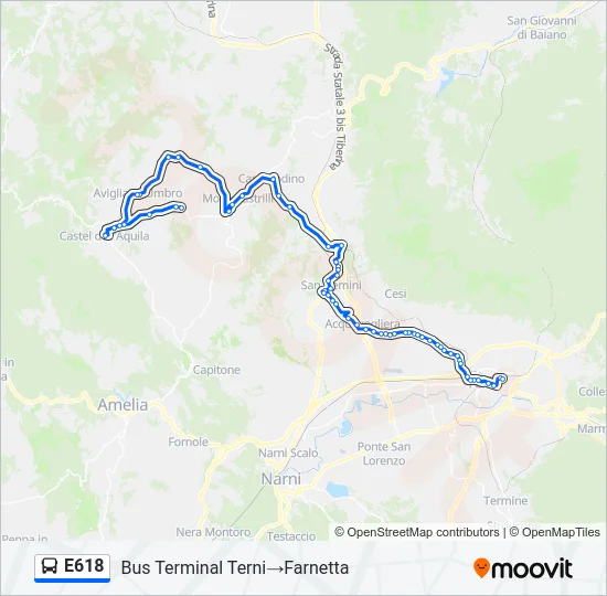 E618 Bus Line Map