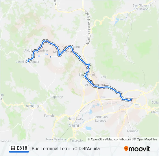 E618 Bus Line Map