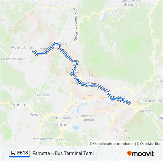 E618 Bus Line Map