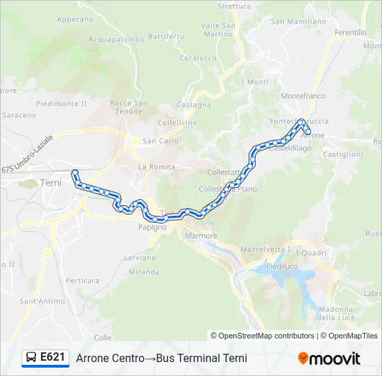 E621 Bus Line Map