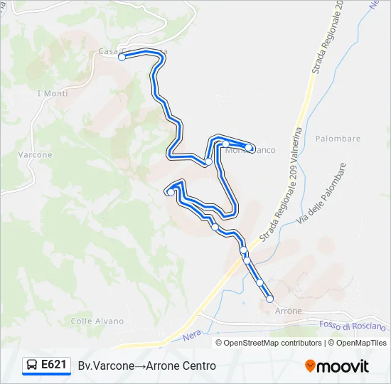 E621 Bus Line Map