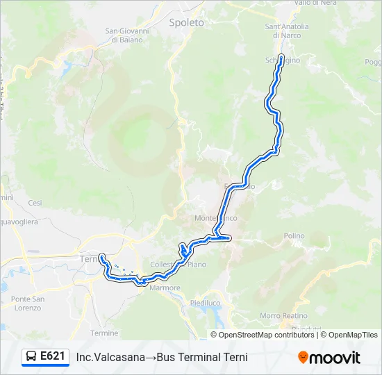 E621 Bus Line Map