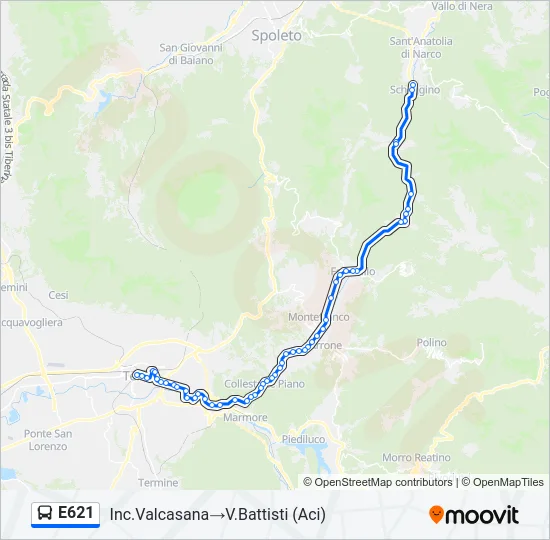 E621 Bus Line Map