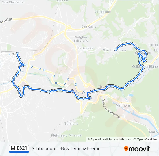 E621 Bus Line Map