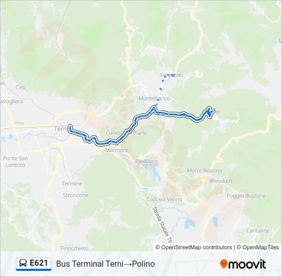 E621 Bus Line Map