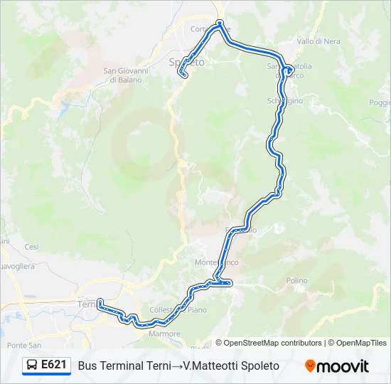 E621 Bus Line Map