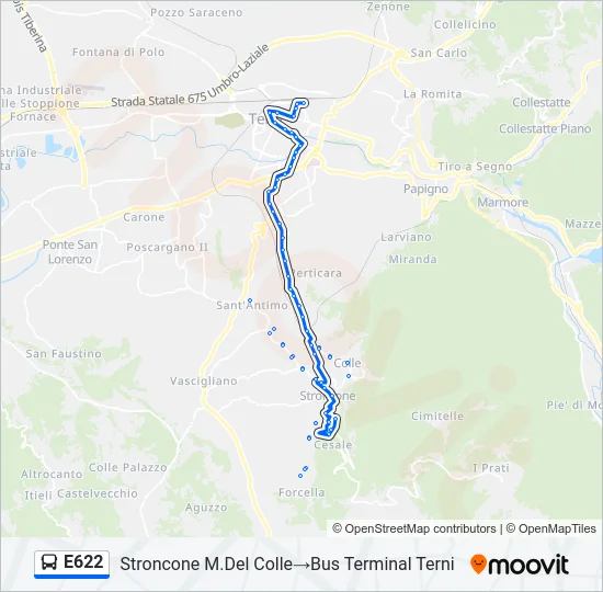 E622 Bus Line Map