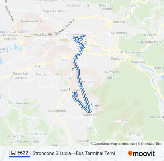 E622 Bus Line Map
