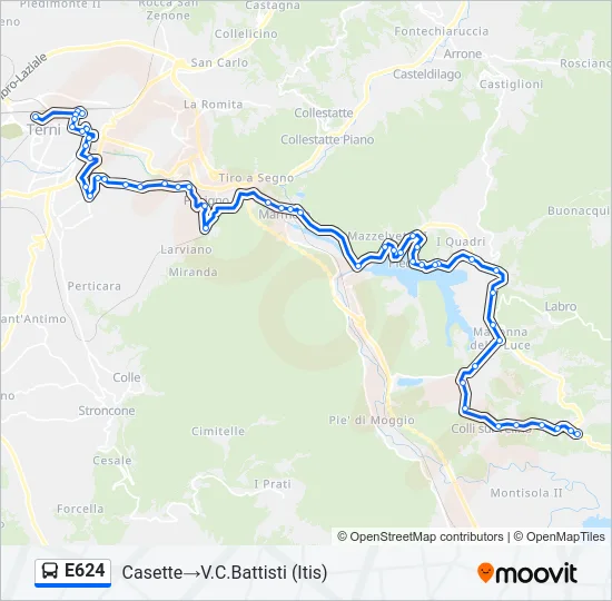 E624 Bus Line Map