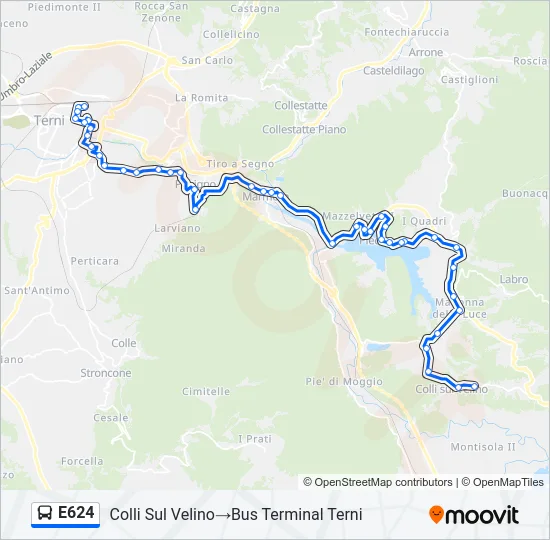 E624 Bus Line Map