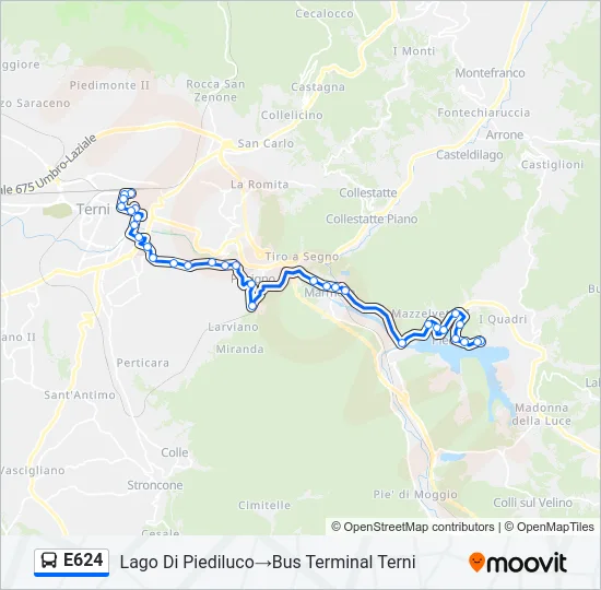 E624 Bus Line Map
