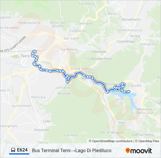 E624 Bus Line Map