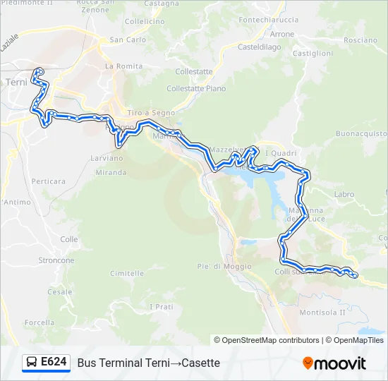 E624 Bus Line Map