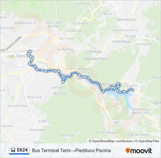 E624 Bus Line Map