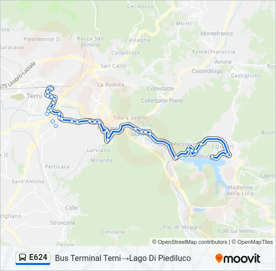E624 Bus Line Map