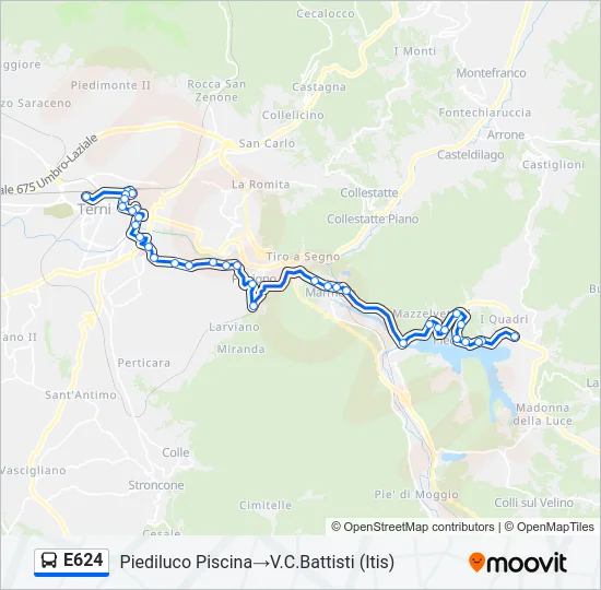 E624 Bus Line Map