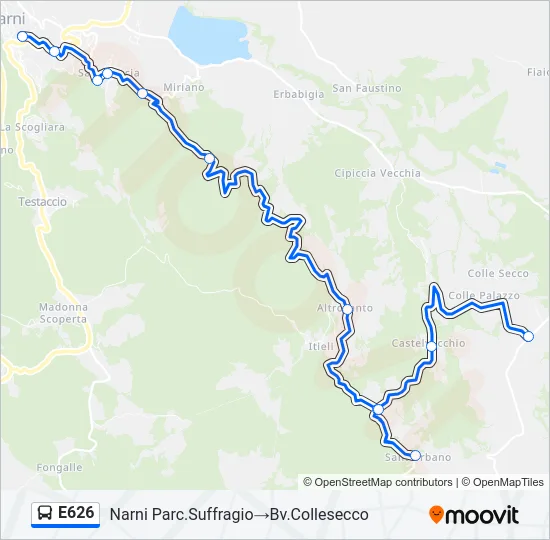 E626 Bus Line Map