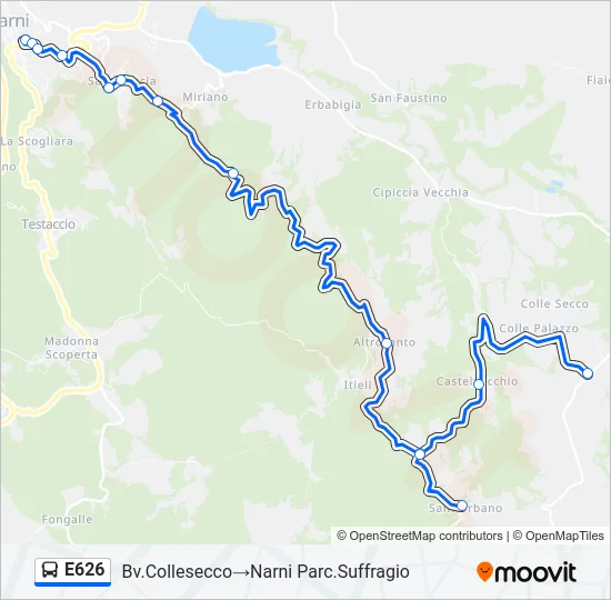 E626 Bus Line Map